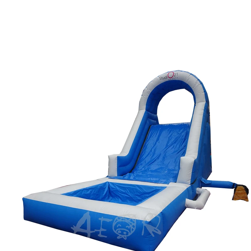Inflatable Water Play Entertainment Equipment Small Climbing High Temperature Airtight Waterproof Slide With Pool 4