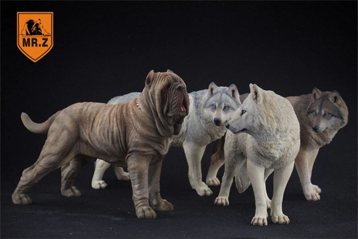 Mr.Z 1/6 Neapolitan Mastiff Army Dog Pet Figure Animal Model Collector  Decor Toy Ornaments for Children Adults Kids Xmas Gift