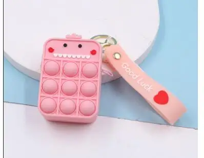 New Popit Mini Money Wallet Fingertip Toys Push Bubble Popite Pendant Bag Hot Sale Adult Decompression Toys Children Anti-Stress SS 02