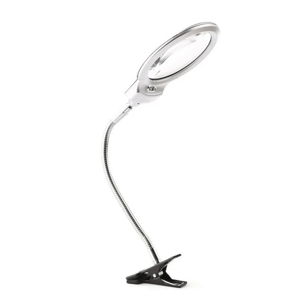 2017 High Quality LED-illuminated Clip-on Desk Metal Hose Magnifier Magnifying Glass Loupe Stock Offer | Инструменты