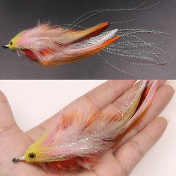 

2PCS Saltwater Fishing Flies Size 1/0 New Trout Steelhead Salmon Pike Streamer Fly lures