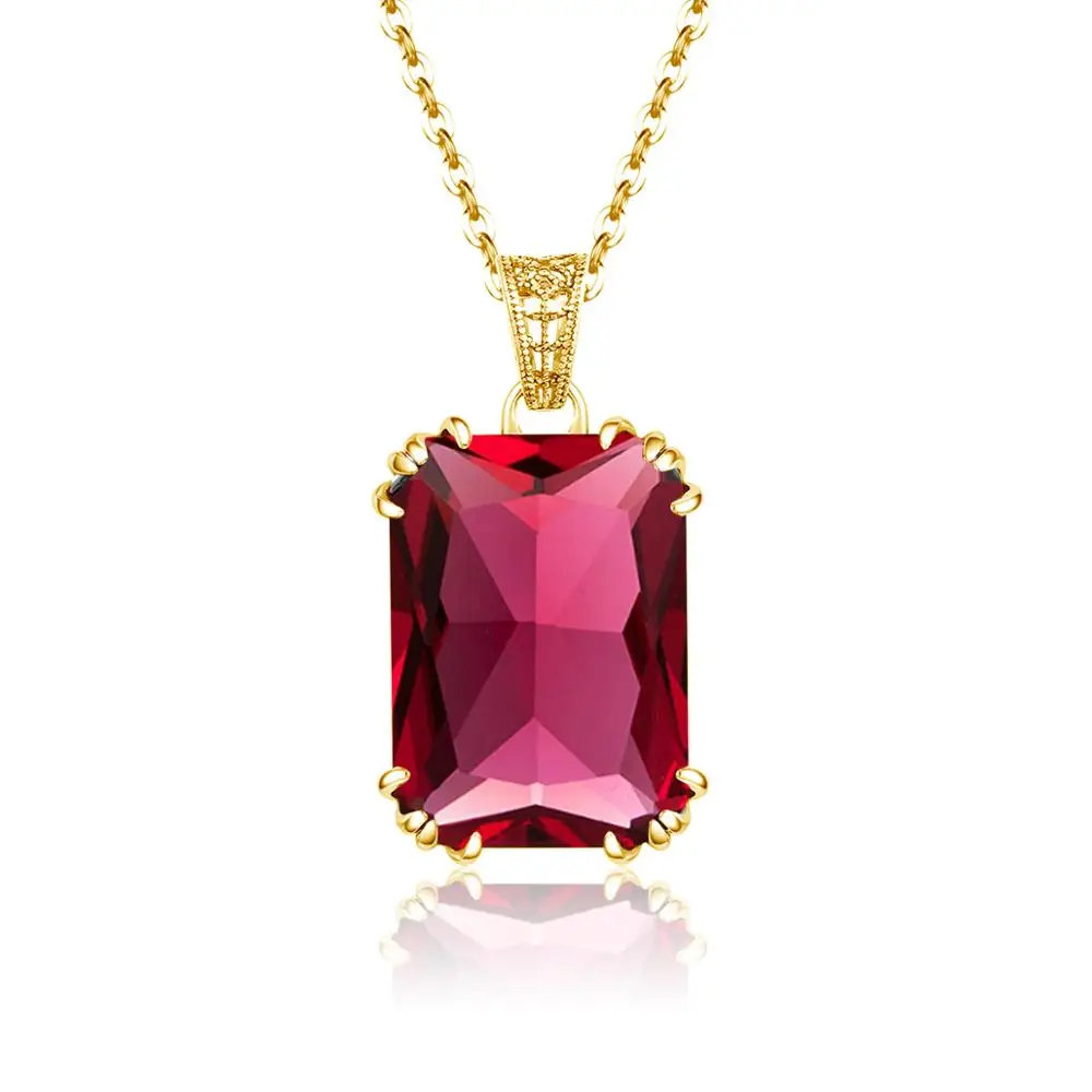 Edwardian Ruby Pendant Necklace For 