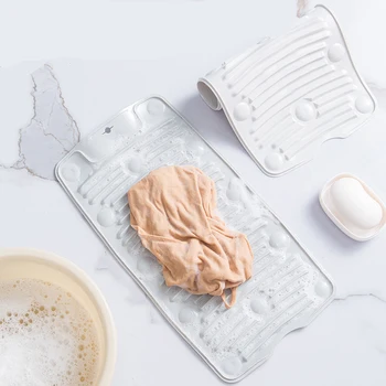 

Practical Laundry Tool easy to store Household Portable Folding Washboard Mini Silicone Anti-slip Laundry Mat Washing Board