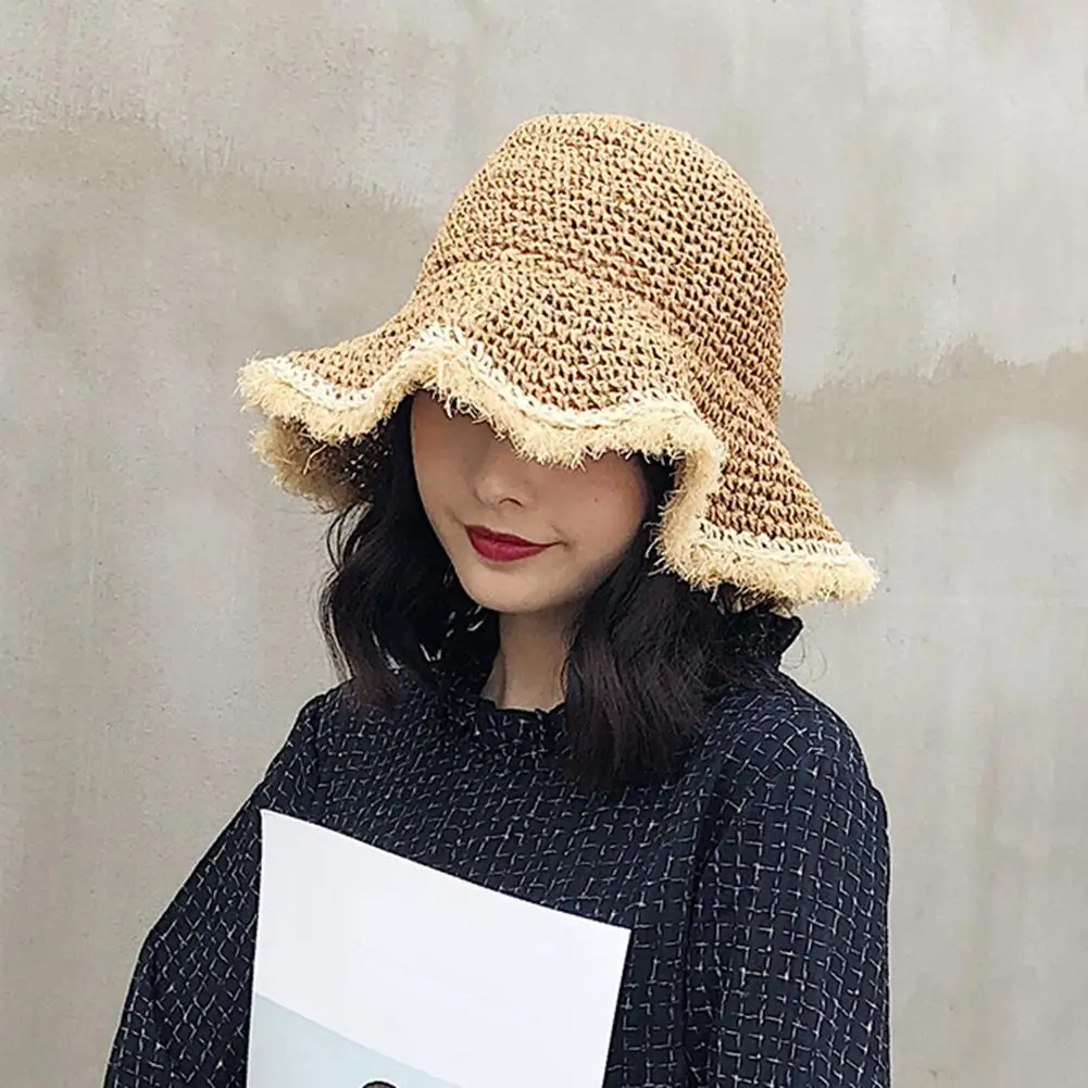 Straw Hat Wide Brim Sunscreen 