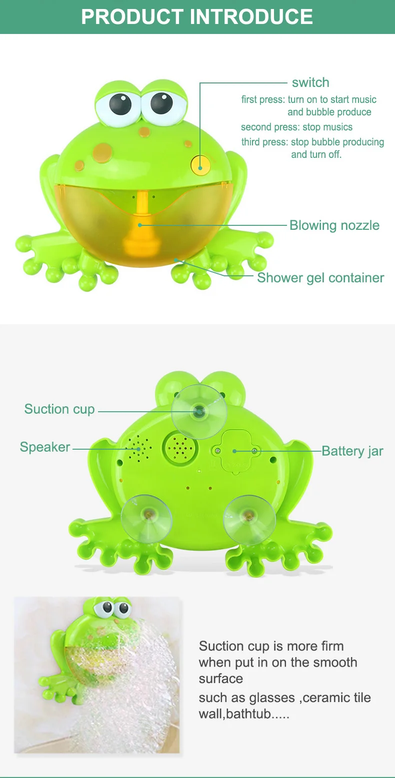 Открытый пузырь лягушка и крабы детская Ванна Игрушка устройство для мыльных пузырей ванна для купания машина для мыльных пузырей игрушки для детей с музыкальной водой игрушка