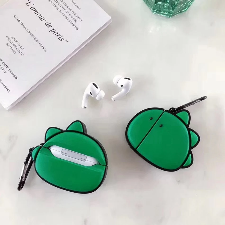 3D чехол для наушников для Airpods Pro Чехол Силиконовый динозавр Мультяшные наушники/Earpods чехол для Apple Air pods Pro 3 чехол Брелок