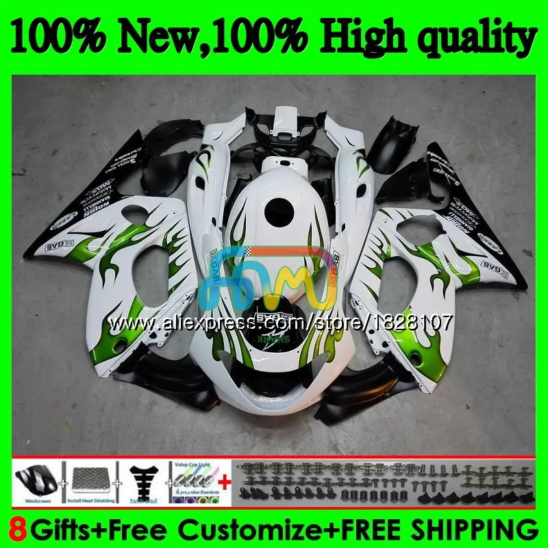 YZF 600R для YAMAHA Thundercat YZF600R 96 02 03 04 05 06 07 73BS. 55 YZF-600R 2002 2003 2004 2005 2006 2007 зеленый пламя обтекатель - Цвет: No. 1