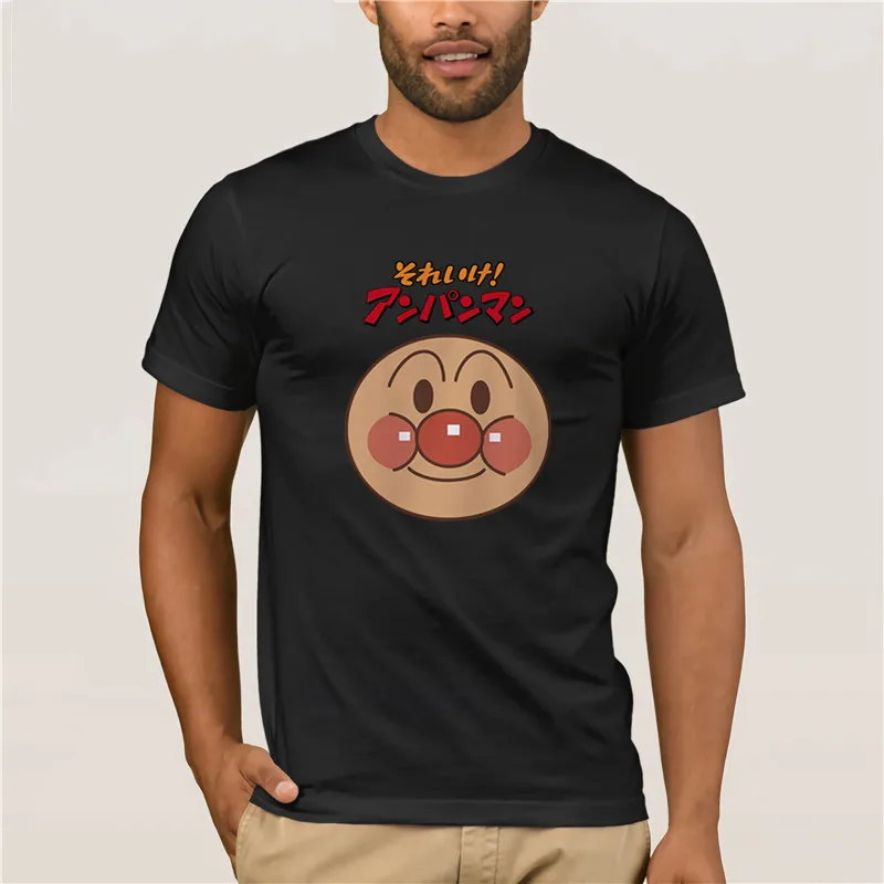 Новое поступление 2019 Мужская футболка Anpanman мультяшный хлеб Супермен забавная