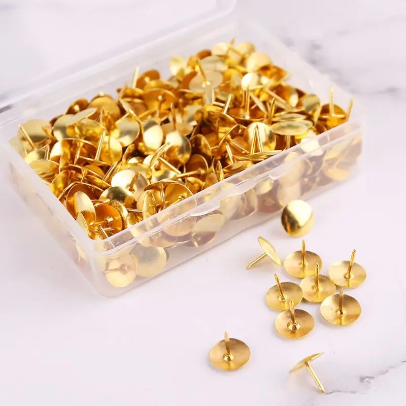 Push Pins 400pcs Metal Thumbtack Drawing Pins Pushpin Cork Board Photo Wall Map Markers School Office Supplies 4 Colors C26