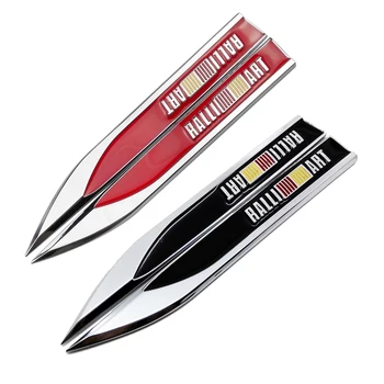 

1 Pair Car Styling 3D Body Fender Side Metal Chrome Zinc Alloy for Ralliart Logo for Mitsubishi ASX Lancer 9 10 Outlander mirage