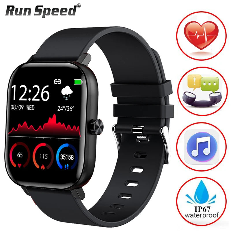 

Smart Watch Men Bluetooth Call Music speaker Waterproof Sport Fitness Tracker Heart Rate Monitor Smart Clock Women Smartwatch
