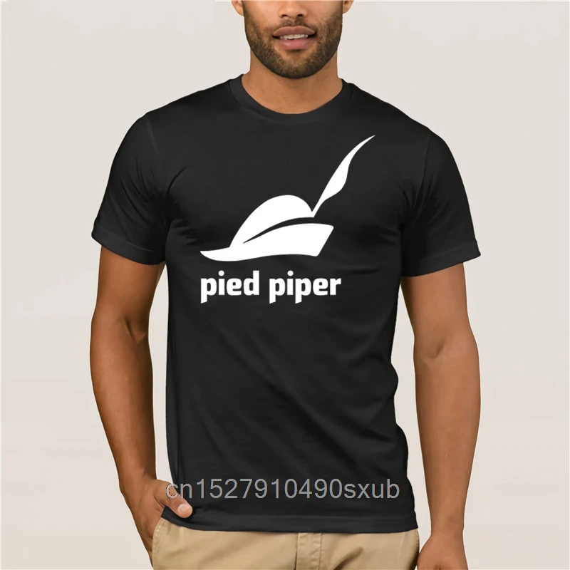 Summer Fashion Street Short Sleeve T-Shirt Pied Piper Logo From HBO's Silicon Valley Unisex Brand casual top Cotton T shirt | Мужская