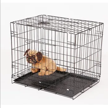 

Fine workmanship dog cage smooth small dog thickened folding wire cage portable cat cage small and medium pet nest not easy to r