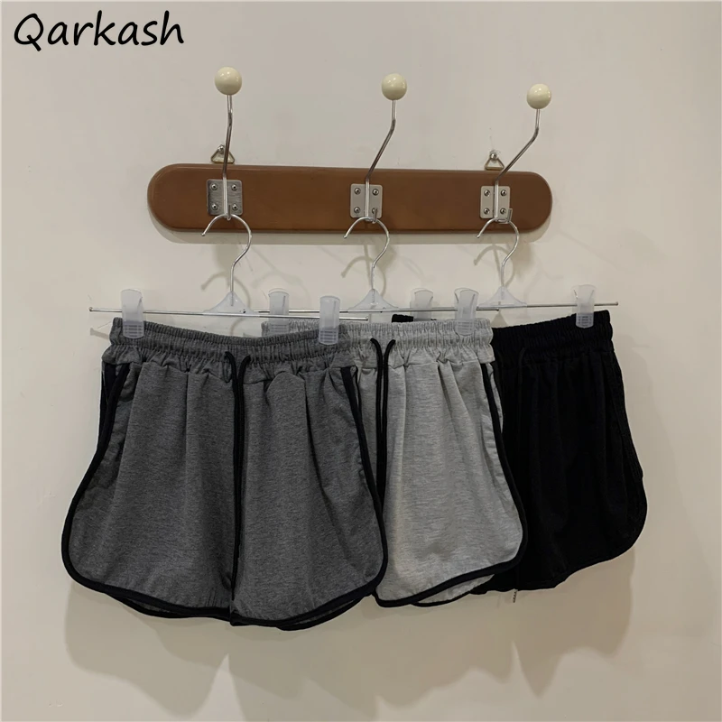 

Women Shorts Patchwork Loose High Elastic Waist Fitness Summer Leisure Students All-match Streetwear Trousers Korean Ulzzang Ins