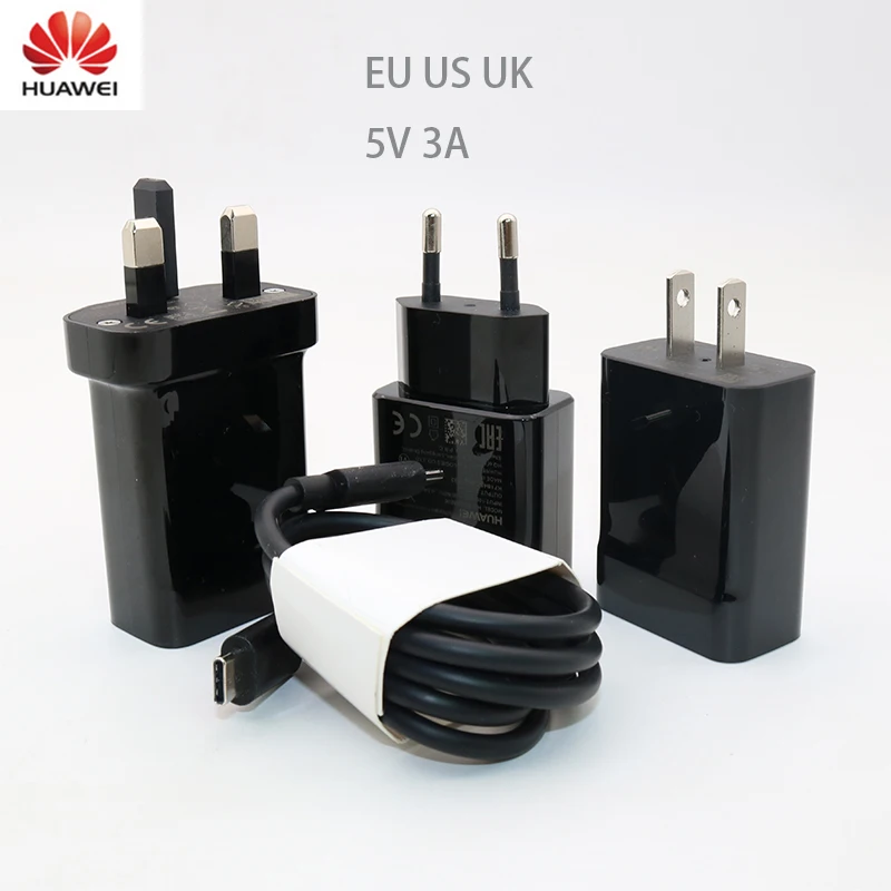Оригинальное быстрое зарядное устройство для HUAWEI 5 В 3 А адаптер и двойной кабель