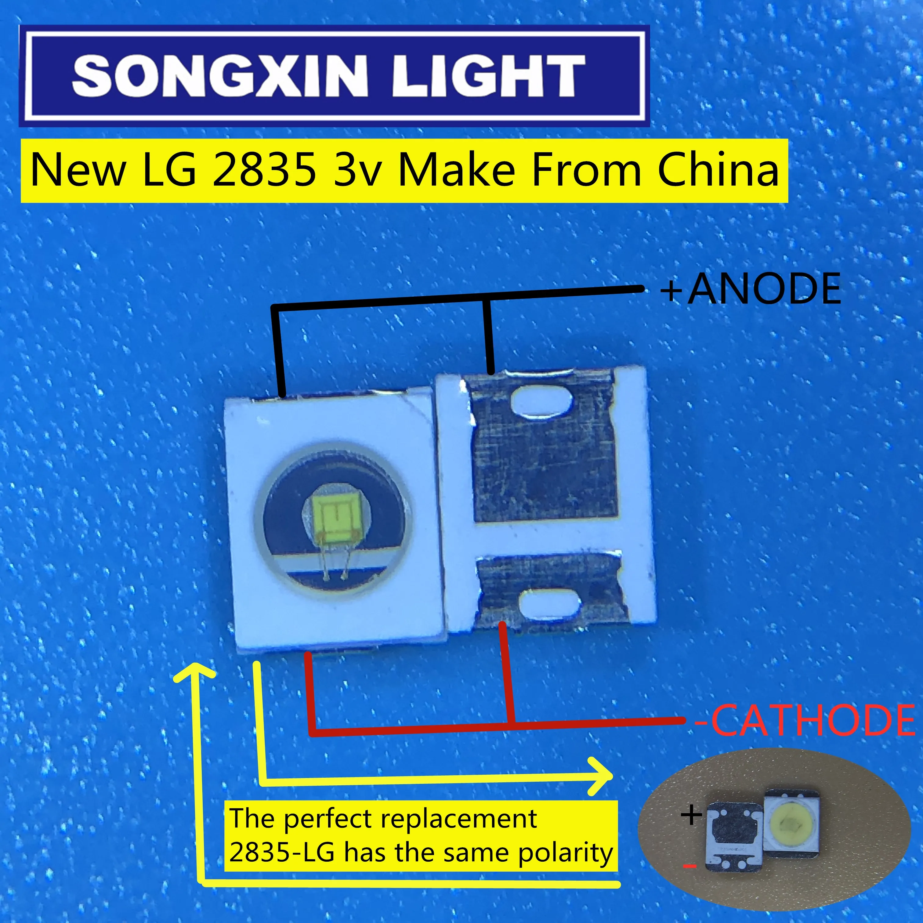100 шт. для LG высокое Мощность 2835 SMD СВЕТОДИОДНЫЙ s диоды подавления переходных