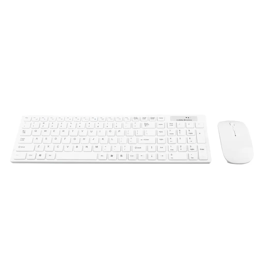 

1 set 2.4g bianco pc wireless keyboard + mouse keypad film kit set per desktop pc laptop spedizione gratuita Brand New