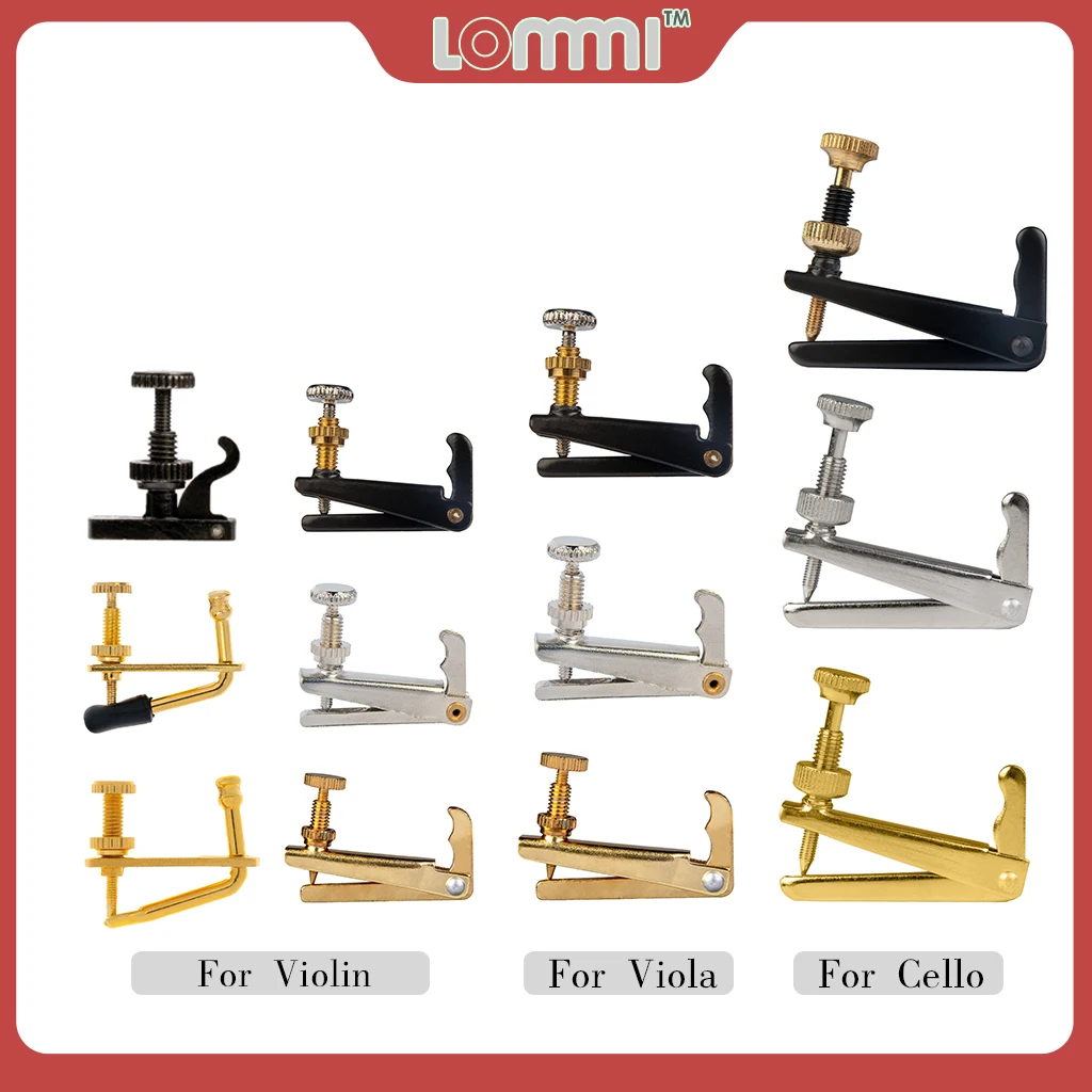 

LOMMI 4pcs/1set 4/4 3/4 Violin/Viola/Cello Fine Tuners Hill Style Metal String Adjuster Sensitive And Accurate Easy To Install
