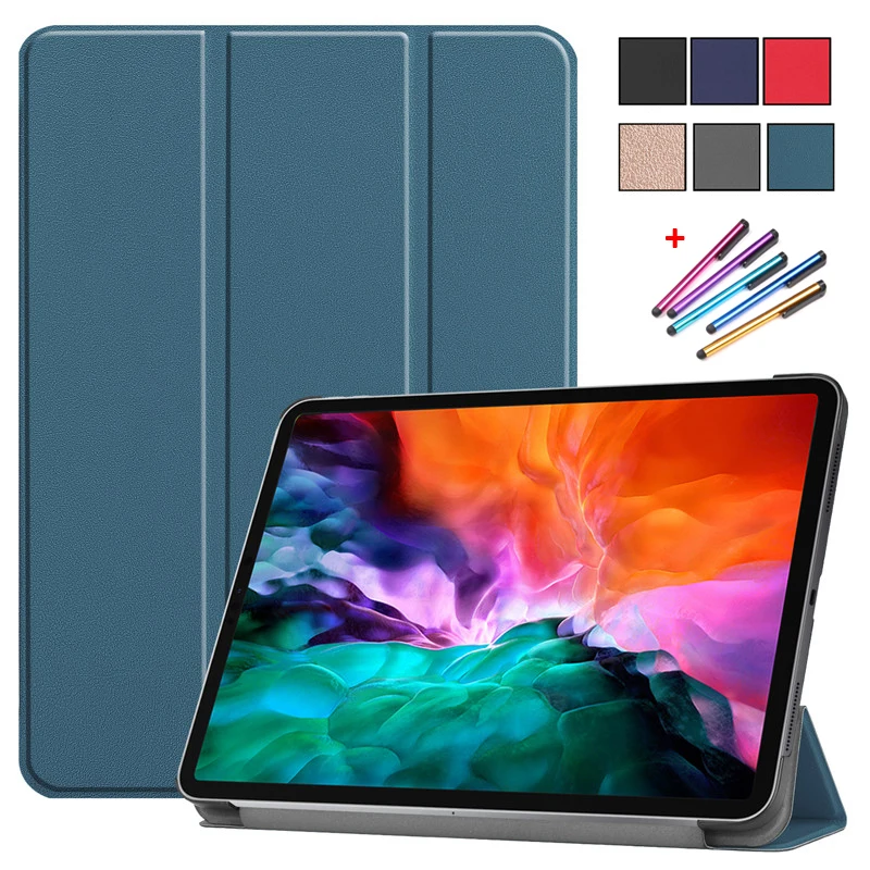 Custodia Per Ipad Pro 2021 Custodia 11 12.9 Pollici Tri-Fold Pu Custodia In Pelle Tablet Funda Per Ipad Pro 12 9 2021 Custodia Per Ipad Pro 11 2021