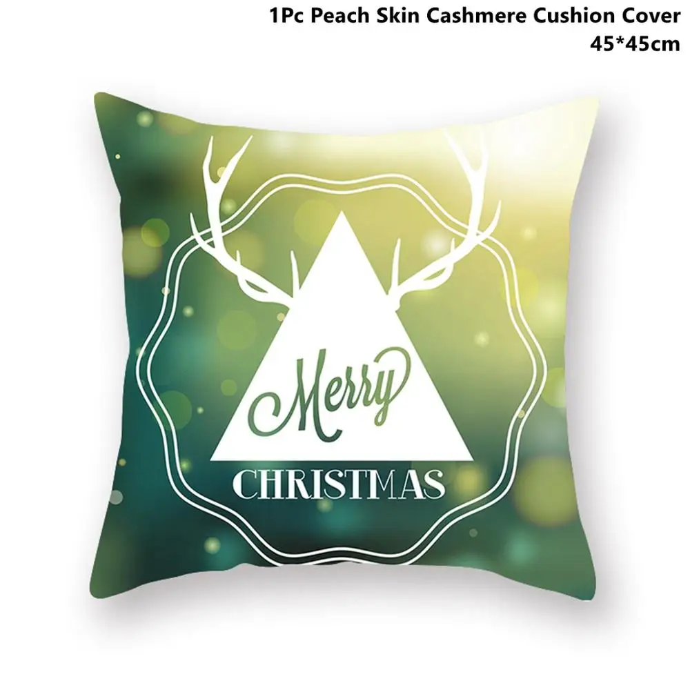 Xmas Pillowcase 18 Taoup зеленый веселая Рождественская Подушка-Чехол настольный декор для рождественских украшений рождественские украшения для дома натальные Noel Navidad - Цвет: Xmas Pillowcase 18