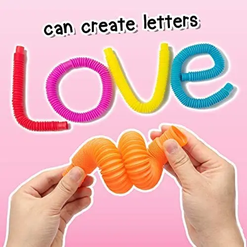 5Pcs Pop Tubes Sensory Toys for Adult Fidget Stress Relieve Toys Kid Autism Anti Stress Plastic Bellows Children Squeeze Toy YJN 2