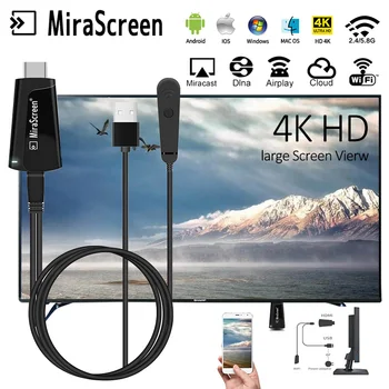 

Quality Miracreen HDMI Wireless Display Receiver 2.4 /5G WiFi 4K 1080P Mobile Screen Cast Mirroring Adapter for Miracast Airpla