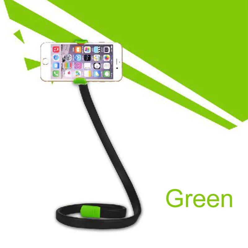 Держатель для мобильного телефона Универсальный Ленивый Кронштейн длинная рука гибкий 360 зажим для мобильного телефона кровать настольная спальня тренажерный зал офис - Цвет: Зеленый