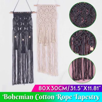 

Macrame Woven Wall Hanging Bohos Chic Bohemian Room Geometric Tapestry Art Beautiful Apartment Dorm Room Decoration