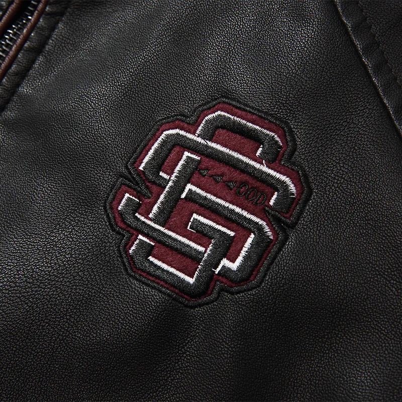 Мужская 2019 осень и зима новая мотоциклетная Паровозик промытая искусственная