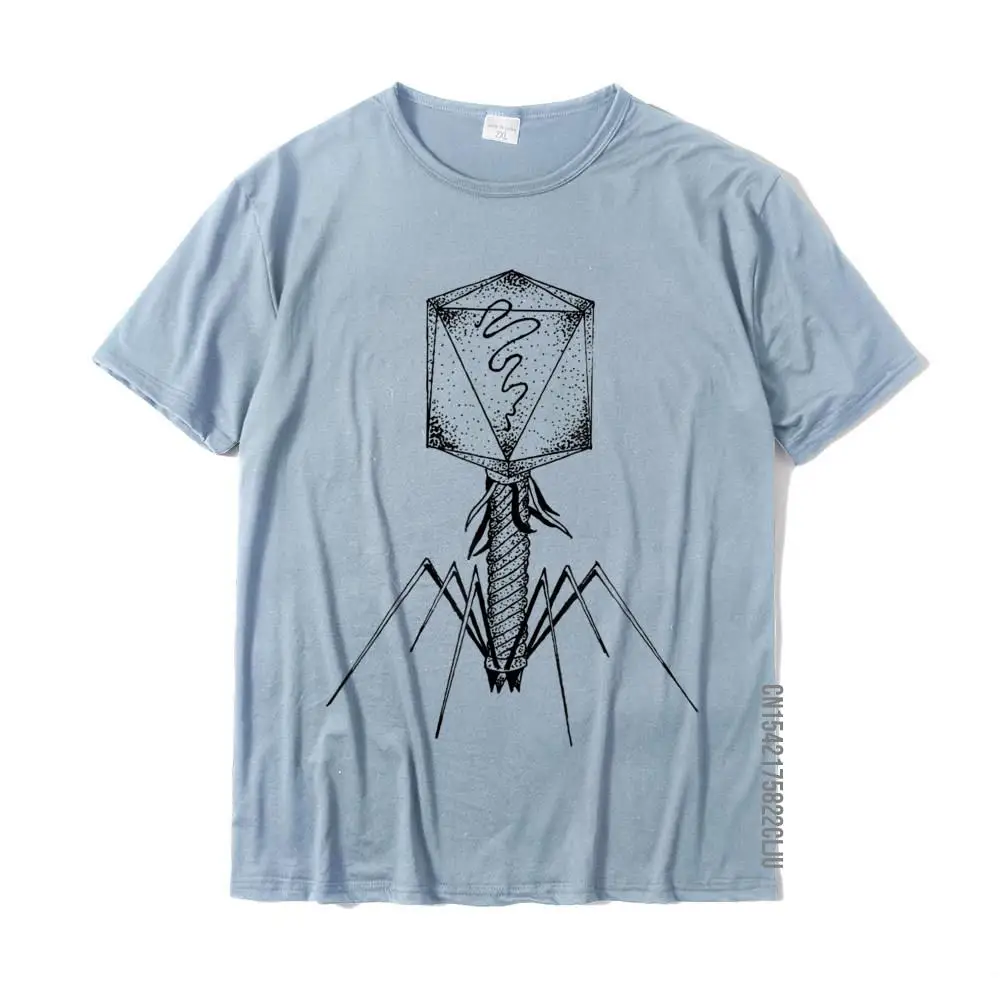 Tops Shirt Custom Summer/Autumn 2021 New Normal Short Sleeve Pure Cotton Round Collar Men T-shirts Normal T-Shirt Funny Virology Microbiology Bacteriophage Biology T Shirt__33946 light