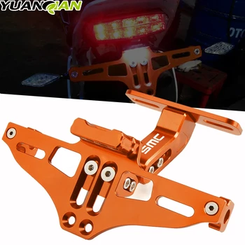 

For KTM 690 SMC 690SMC SMC-R 690SMC-R 2009-2016 Motorcycle Adjustable Angle License Number Plate Frame Holder Bracket LED Light