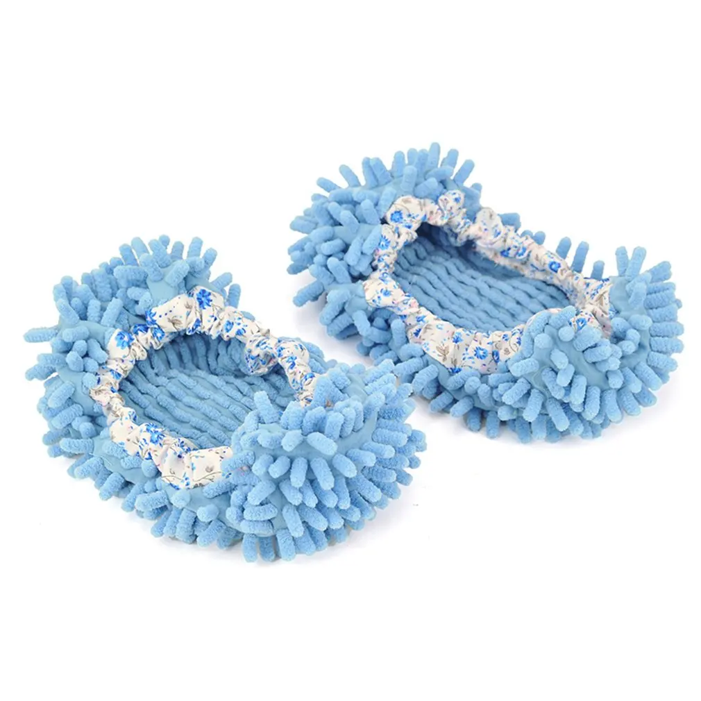 

High Quality Chenille Microfiber Lazy Mopping Shoe Cover Mopping Slippers Brown high-precision chenille fiber