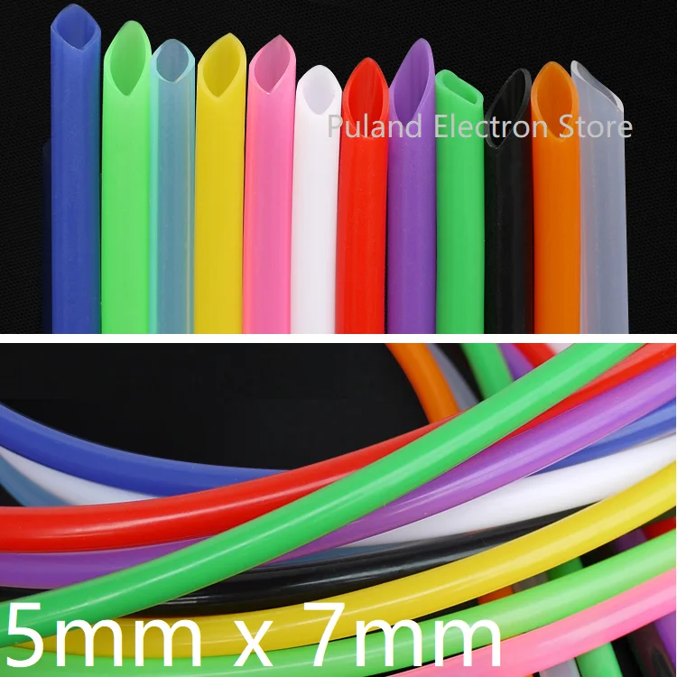 

Silicone Tube ID 5mm x 7mm OD Flexible Rubber Hose Thickness 1mm Food Grade Soft Milk Beer Drink Pipe Water Connector Colorful
