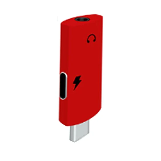 Red 2 в 1 тип-c аудио кабель Aux Зарядка для наушников конвертер USB c до 3,5 мм разъем для наушников адаптер для huawei/Xiaomi Mi9/samsung - Цвет: Red