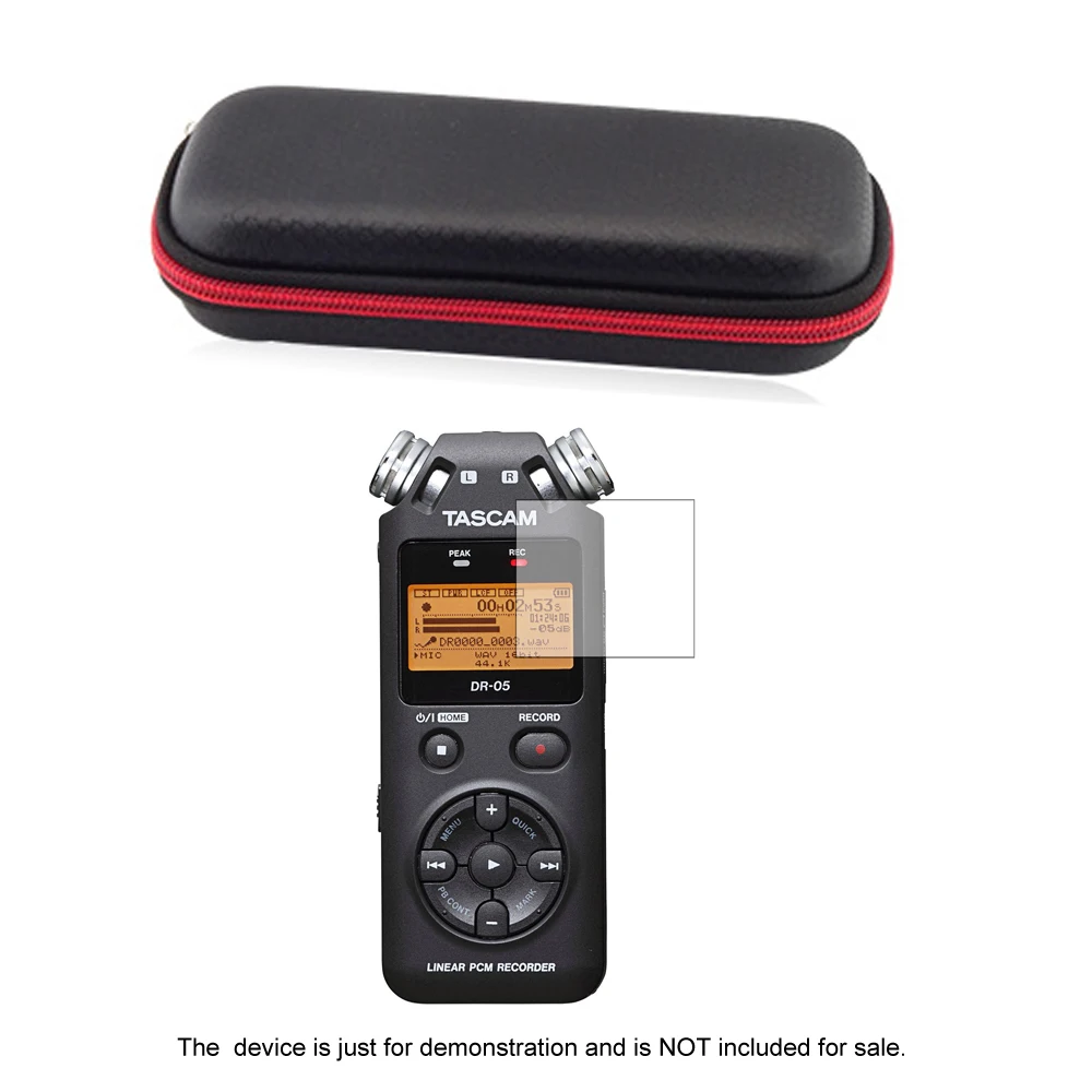 Portatile Di Caso Di Immagazzinaggio Del Sacchetto Duro Eva + Lcd Screen Protector Pellicola Schermo Per Dr-05X Tascam Dr-05 Recorder Accessori