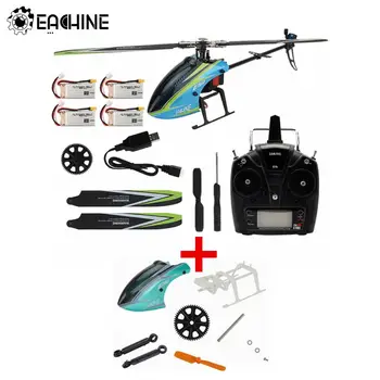 شراءطائرة مروحية Eachine E160 6CH RC مزدوجة بدون فرشاة نظام 3D6G إصدار بطاريات Flybarless RTF 4 مع حزمة ملحقات مجانية ألعاب