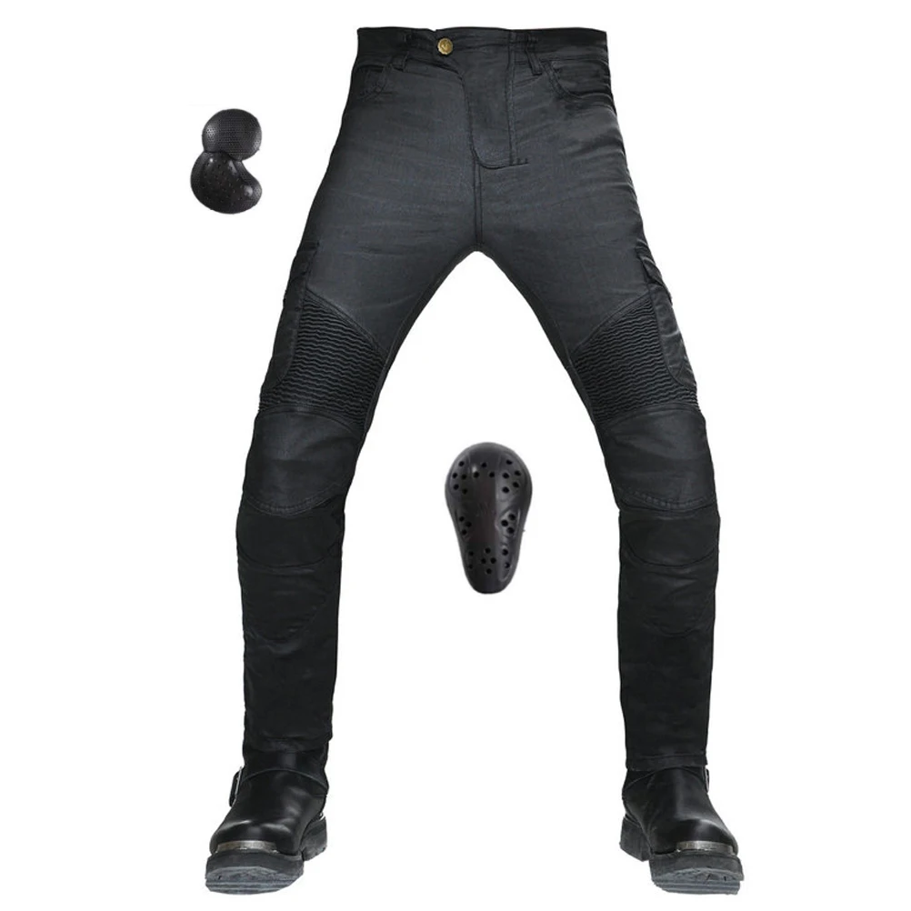 New Men Motorcycle Riding Protective Pants Dirt Bike Jeans Motocross Racing Adventure Trousers