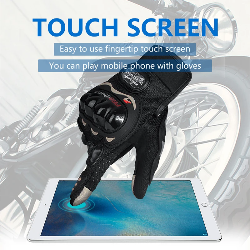 Мотоциклетные Перчатки, дышащие, унисекс, полный палец, перчатки, сенсорный экран, для улицы, для гонок, спортивные перчатки, короткие, для мотокросса, защитные перчатки