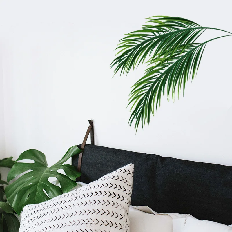 

Creative Simple Leaves Wall Sticker Living Room Wall Edge Home Decoration Removable Wallpaper Wall Corner Background Stickers