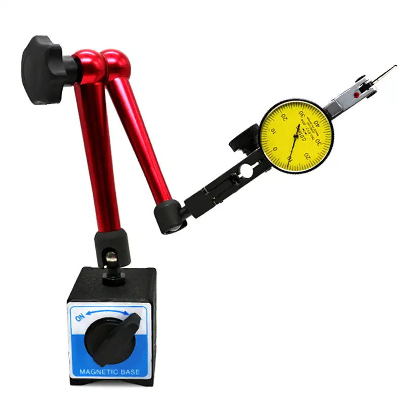 2 In 1 Kit 10mm Dial Indicator Stand Base Holder 0 0.8mm Dial