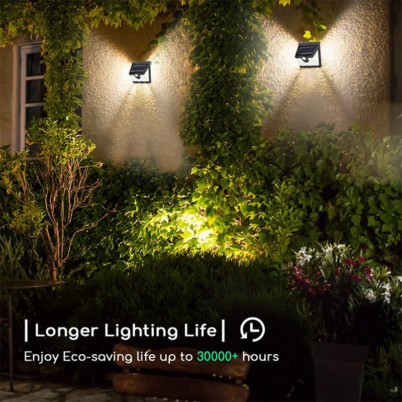 LED Lamp Solar Garden Lights LED Street Lamp LED Wall Light 4400MAH 118 Powerful Solar LED Light Outdoor Motion Sensor Wall Light Waterproof Garden Lamp Spotlights For Garden Path Street
