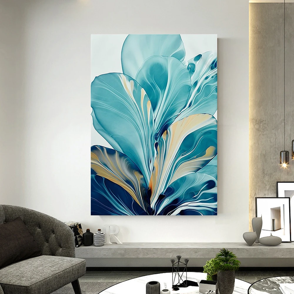 Flower-Big-Leaf-Splash-Abstract-Wall-Art-Picture-Canvas-Painting-Poster-Print-Wall-Art-Pictures-Living (2)