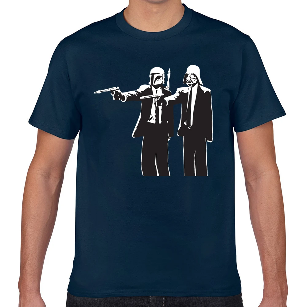 Tops T Shirt Men darth boba hitmen Fit Black Custom Male Tshirt | Мужская одежда