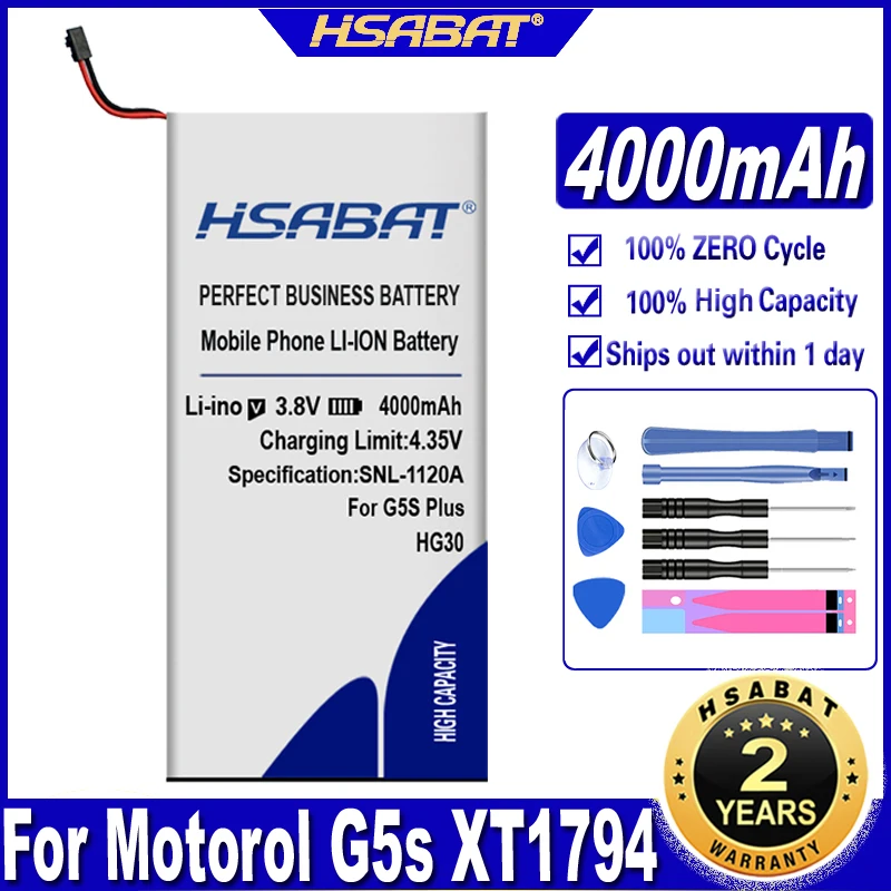 Аккумулятор HSABAT HG30 4000 мАч для Motorola Moto G5S Plus Dual XT1791 XT1792 XT1793 XT1794 XT1795 XT1805 | Мобильные