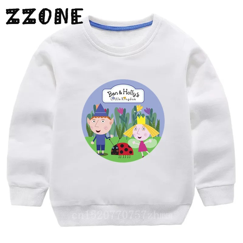 kids sweatshirts New Spring Autumn Baby Girls Sweatshirts Ben and Holly Kingdom Cartoon Cute Kids Hoodies Children Pullover Tops Boys Clothes hoodie for girl Hoodies & Sweatshirts