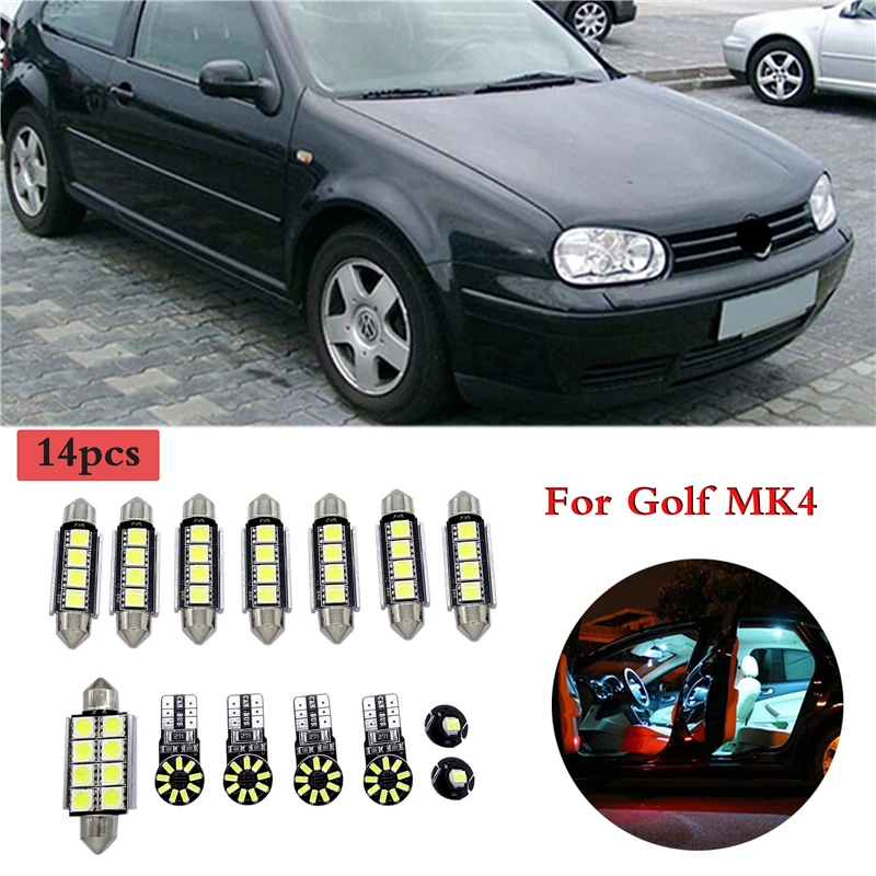 

14 Pcs Fit For VW Volkswagen Car Decorative Light Car Interior LED Light Bulb Kit Front Dome Compartment Lights Courtesy Lamp