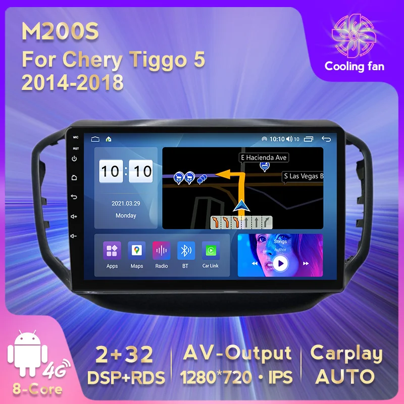 Android 11 Восьмиядерный 6 + 128G WIFI BT 4G LTEI для Chery Tiggo 5 2014-2018 автомобильный радиоплеер