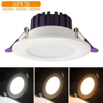 

HOt 6 Pcs LED Lights 3000/4000/5000K LED Downlight Recessed Surface Mounted Ceiling Lamp for Home Light Down Lights Dropshipping