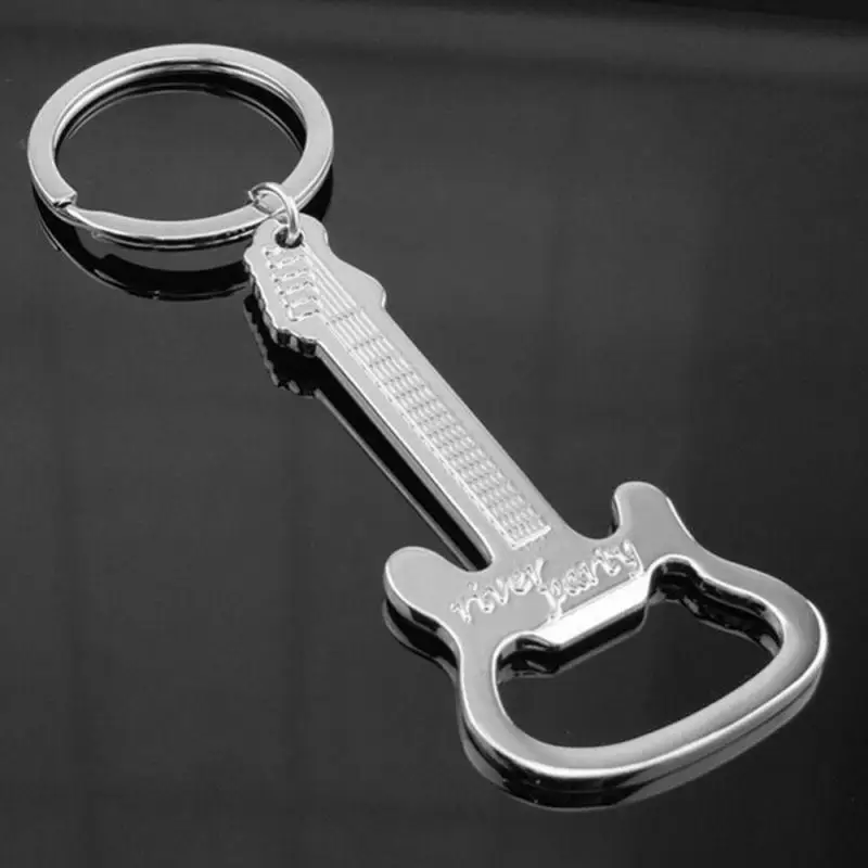 Горячая продажа брелок гитара открывалка для бутылок портативный сплав кольцо