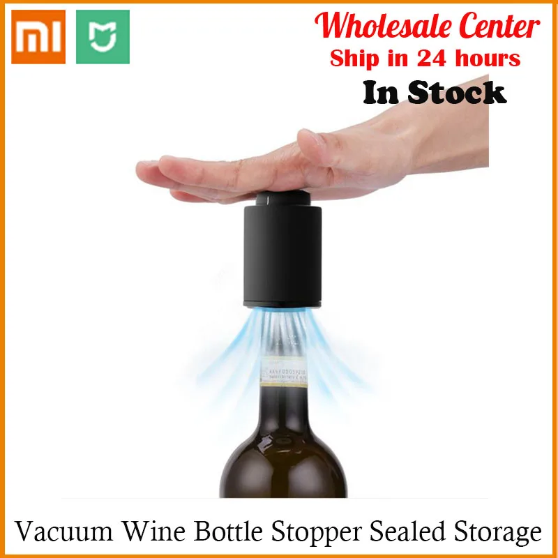 

In Stock Vacuum Wine Bottle Stopper Sealed Storage Xiaomi Mijia Plastic Electric Stopper Wine Corks Vacuum Memory Wine